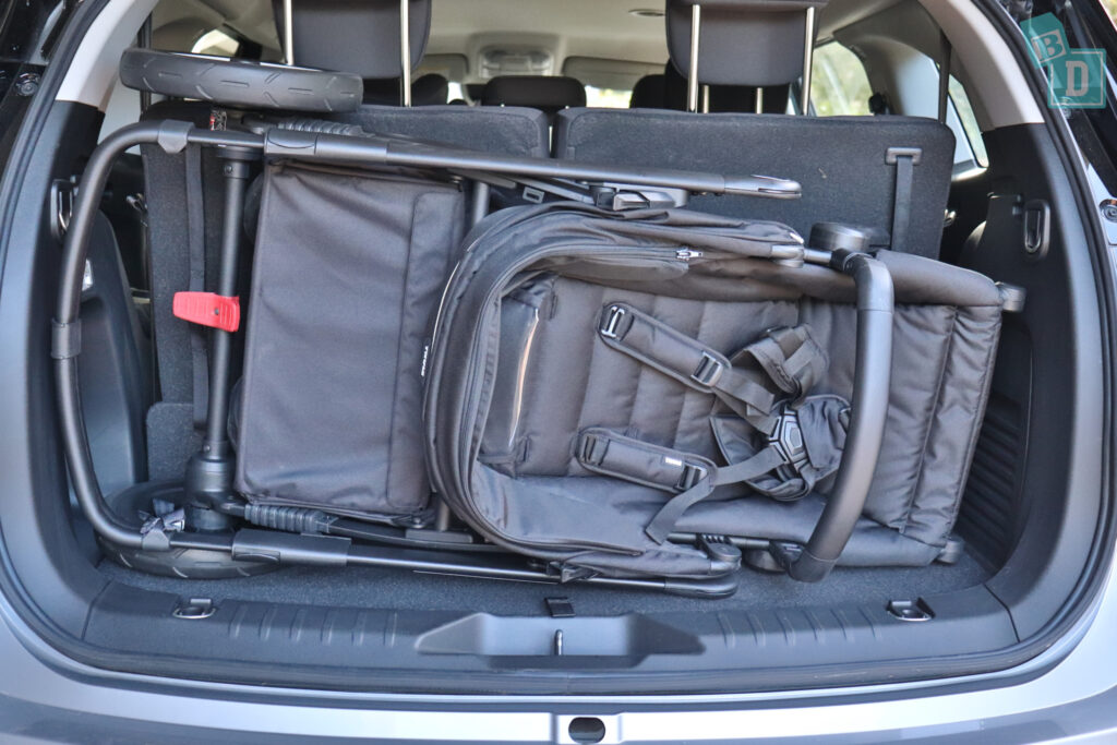 2024 Isuzu MU-X 1.9L LS-M 4X4 boot space for single stroller pram and shopping with all three rows in use
